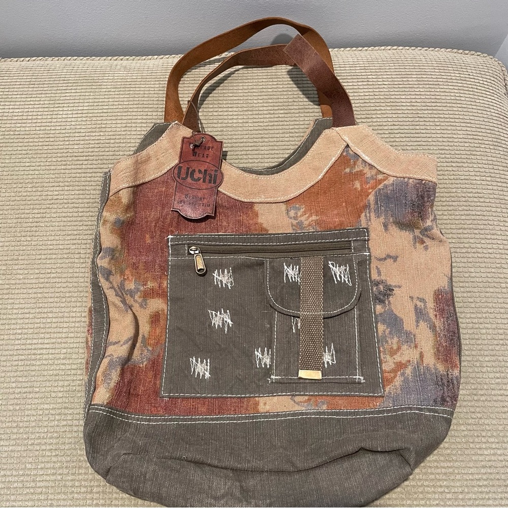 Cute Bohemian Tote Bag by Uchi, NWT